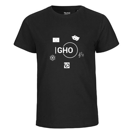 Bio Kinder-T-Shirt mit großem Frontlogo und Rückendruck