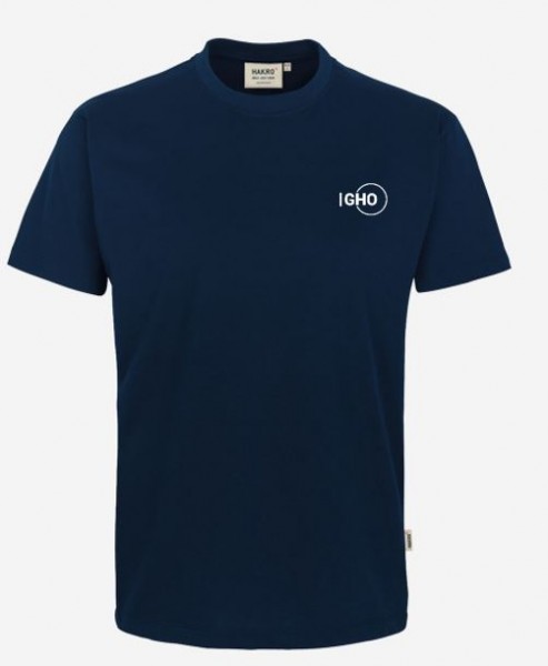 Herren-T-Shirt mit kleinem Frontlogo und Rückendruck